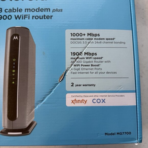 Motorola Wireless Modem MG 7700 Approved For Xfinity Cox - VGC - Picture 2 of 8